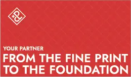 Partnership: Fine print to foundation support.