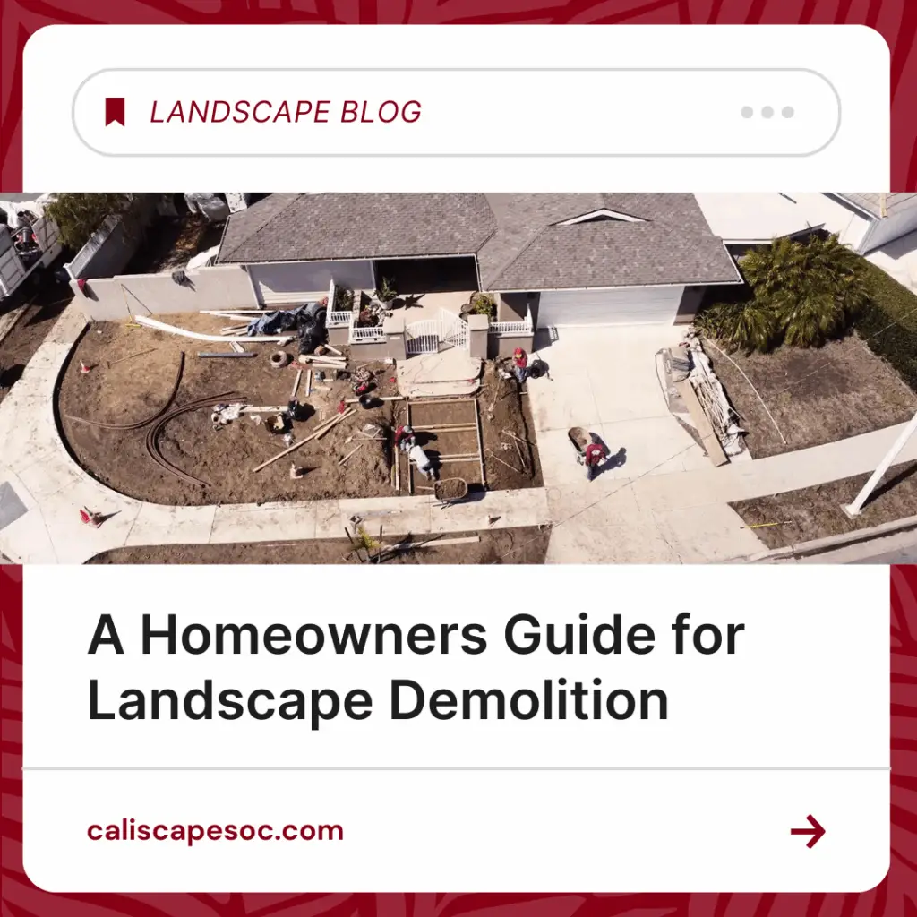 Home renovation crew demolishing front yard landscape.