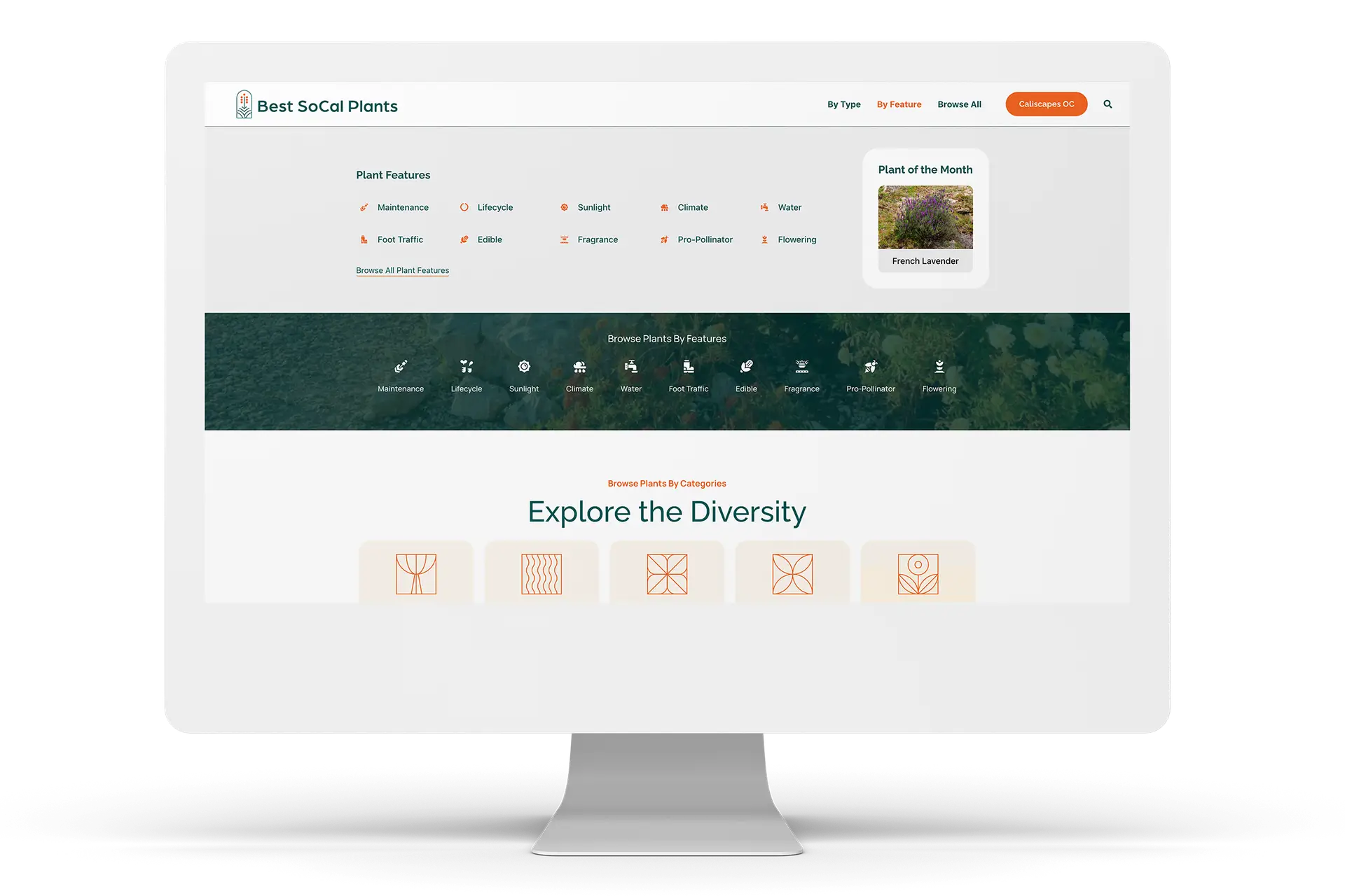Best SoCal Plants website homepage on desktop screen.