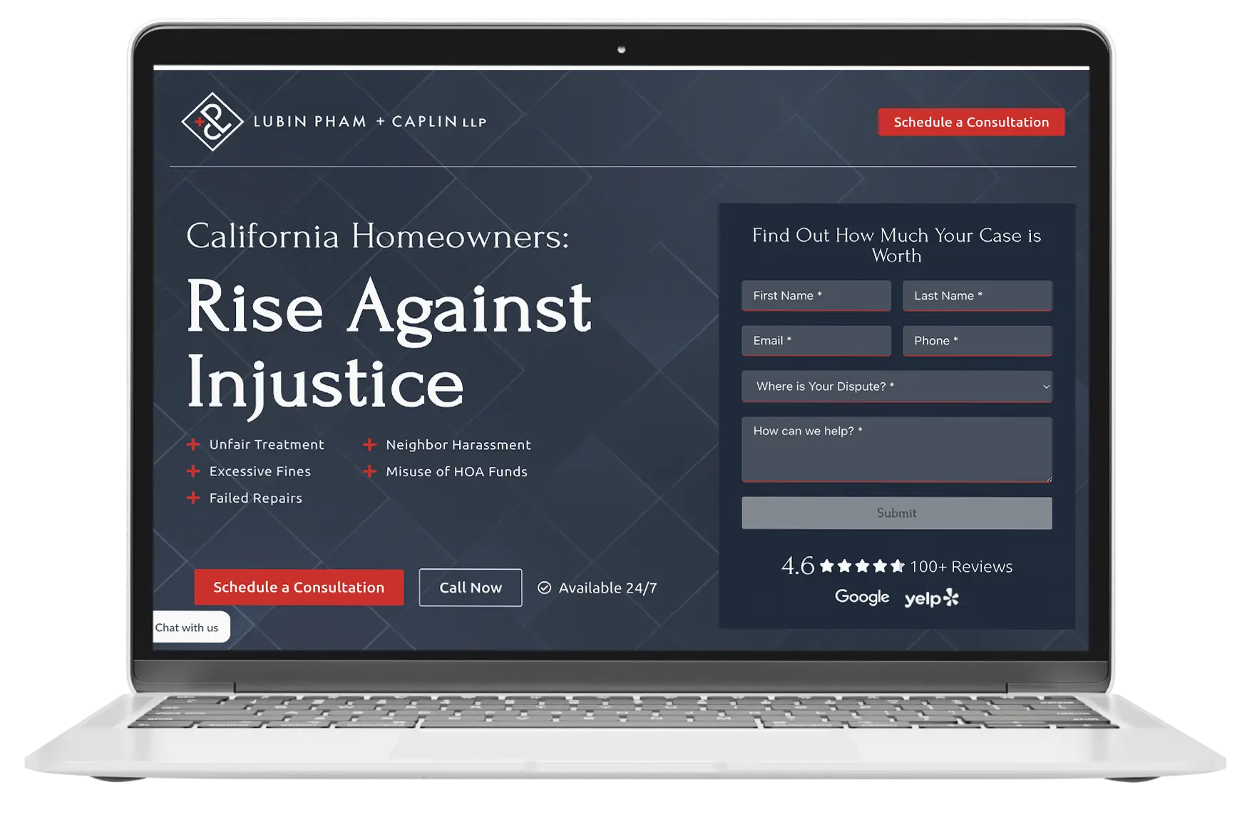 Law firm helps California homeowners fight injustice.