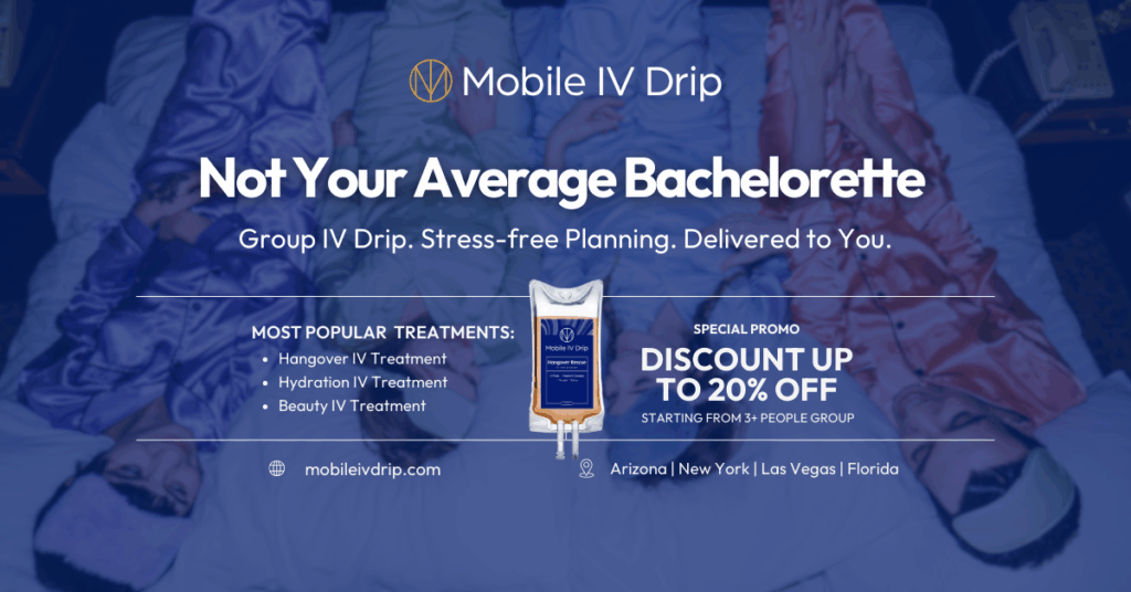 Mobile IV drip services for bachelorette parties