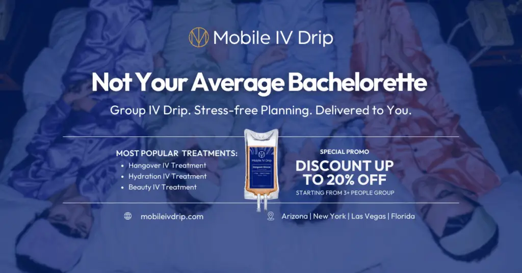 Mobile IV drip services for bachelorette parties