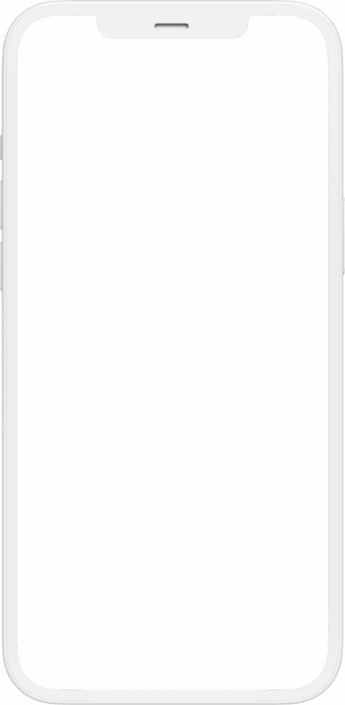 Blank white smartphone mockup with black screen