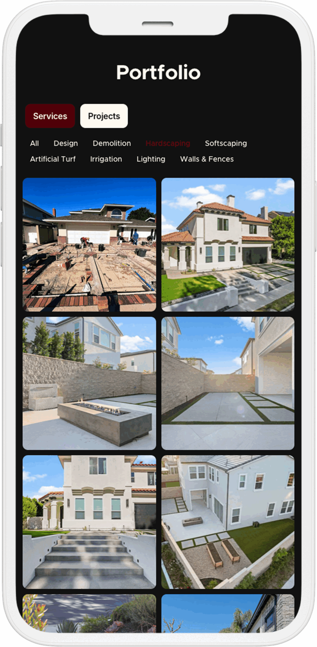 Landscape and hardscape design portfolio gallery