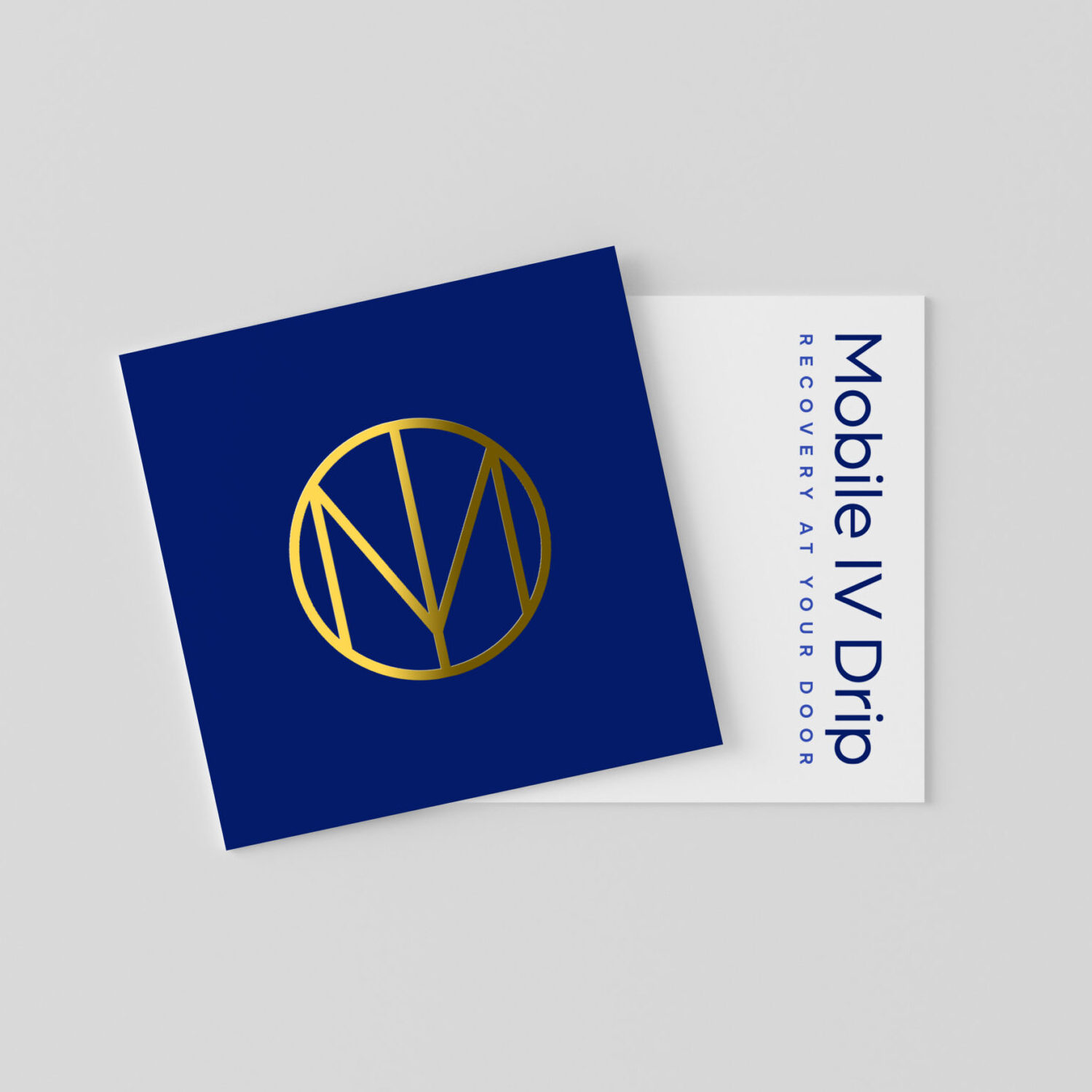 Mobile IV Drip logo and business card.
