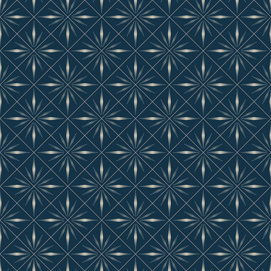 Geometric star pattern on dark background
