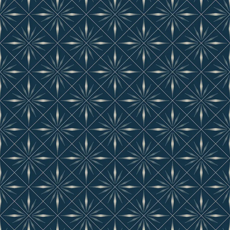 Geometric star pattern on dark background
