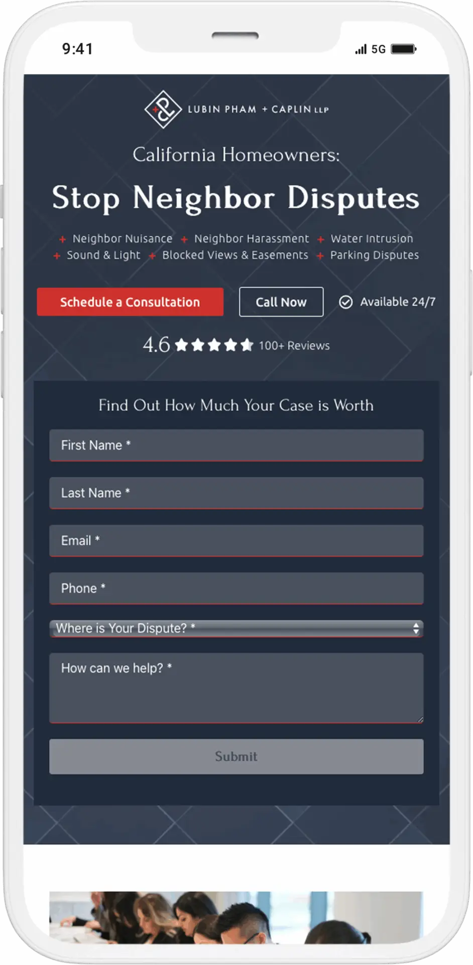California legal consultation for neighbor disputes.