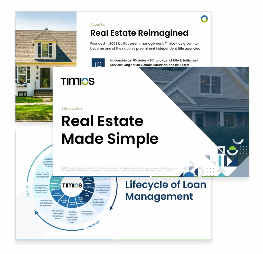 Timios real estate services presentation cover