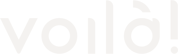 Voila logo in light gray text