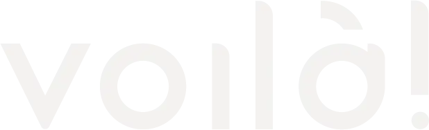 Voila logo in light gray text