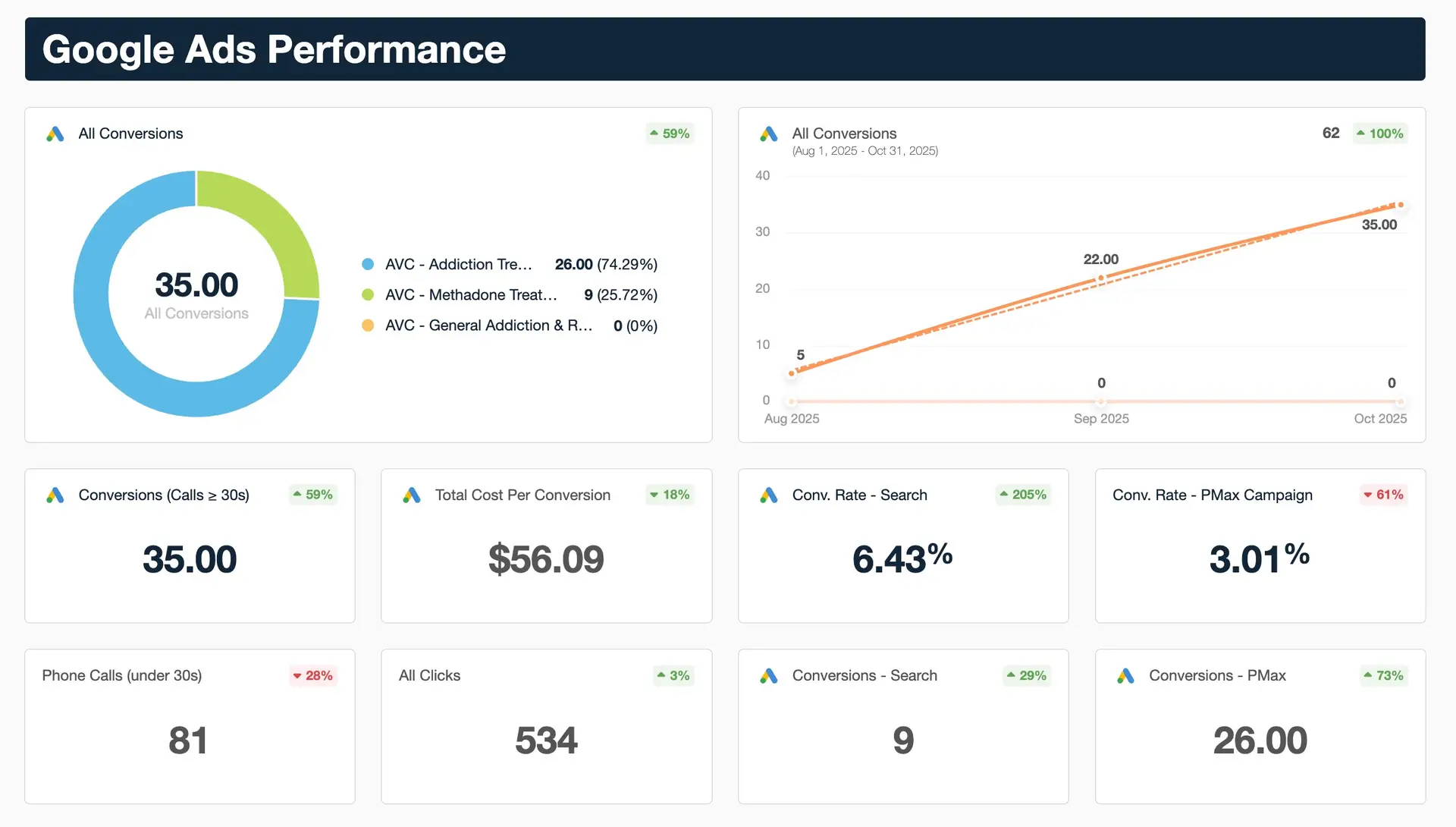 avc digital ads monthly report