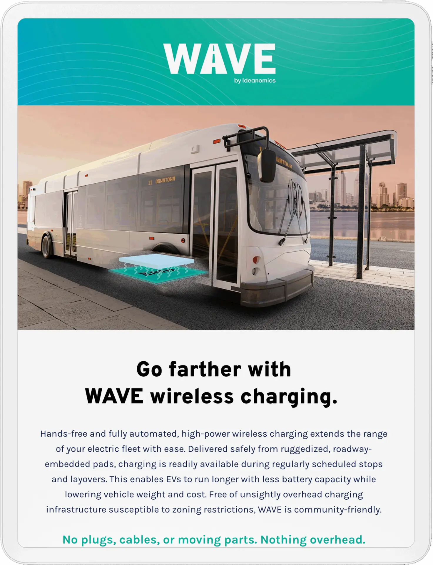 wave email mock tablet